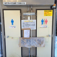 唐沢鉱泉前駐車場(冬季)の登山トイレ